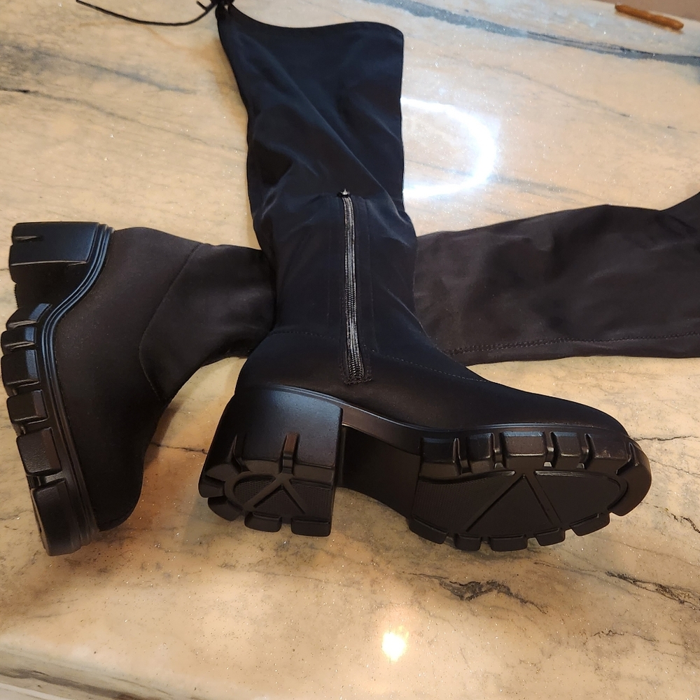 Brand new over the knee black boots